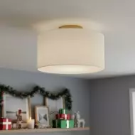 Jelvane Minimalistyczna lampa sufitowa z bęben kloszem T078