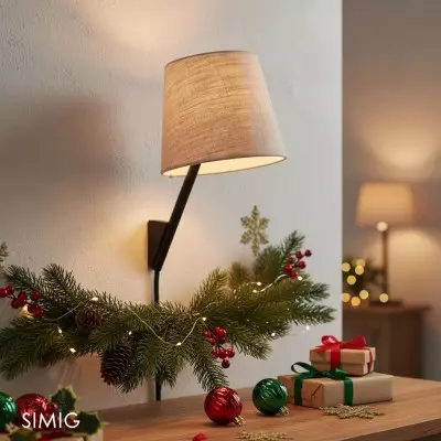 Lampada da comodino con paralume regolabile Novira – Design moderno per camera da letto o soggiorno T085