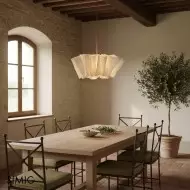 Lampa Wisząca Nordic z Plisowanym Abażurem – Elegancka Lampa do Salonu T191