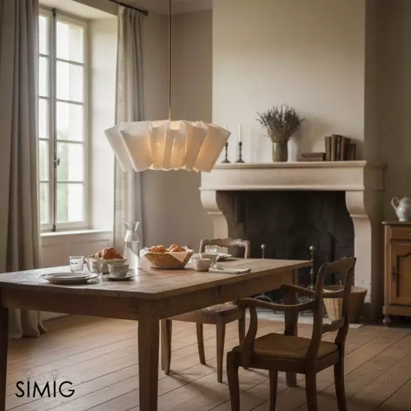 Lampa Wisząca Nordic z Plisowanym Abażurem – Elegancka Lampa do Salonu T191