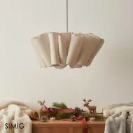 Lampa Wisząca Nordic z Plisowanym Abażurem – Elegancka Lampa do Salonu T191