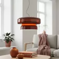 Minimalistyczna lampa wisząca ze szkła w stylu boho M492