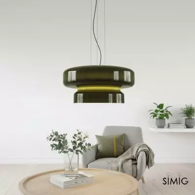 Lampe à suspension minimaliste en verre de style bohème M492