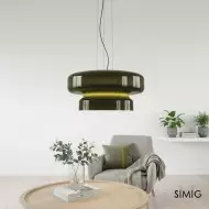 Minimalistyczna lampa wisząca ze szkła w stylu boho M492
