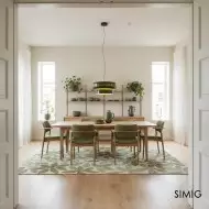 Minimalistyczna lampa wisząca ze szkła w stylu boho M492