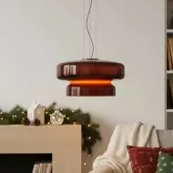 Minimalistyczna lampa wisząca ze szkła w stylu boho M492