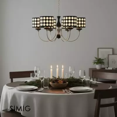 Black Polka Dots Chandelier