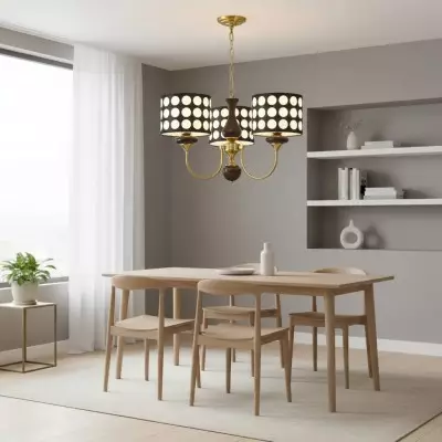 Black Polka Dots Chandelier