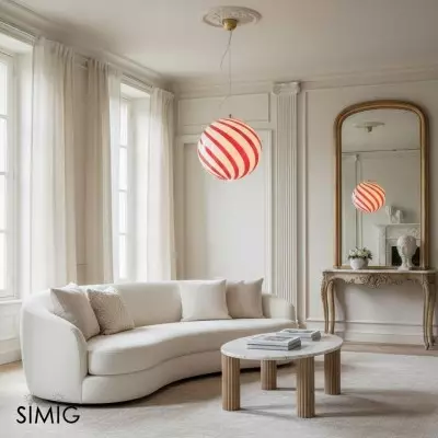 Djärv randig Solstice-pendellampa för moderna utrymmen S368