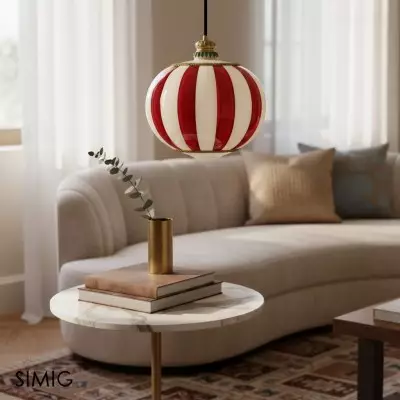 Lekfull randig Meira taklampa för kök och matsal S369