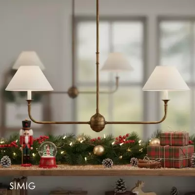 Lampadario geometrico in metallo Piaf – Stile industriale per sala da pranzo T198