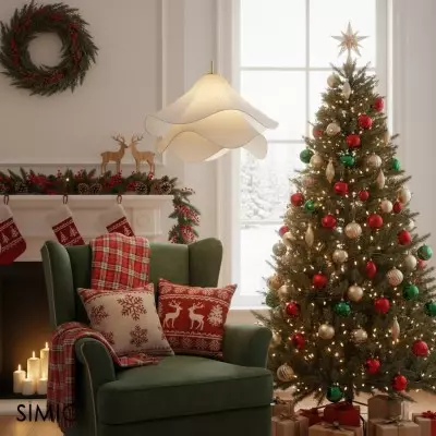 Lampada a sospensione floreale elegante ed eterea - Lampadario moderno regolabile per soggiorno T087