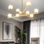 Minimalist Line Ball Chandelier
