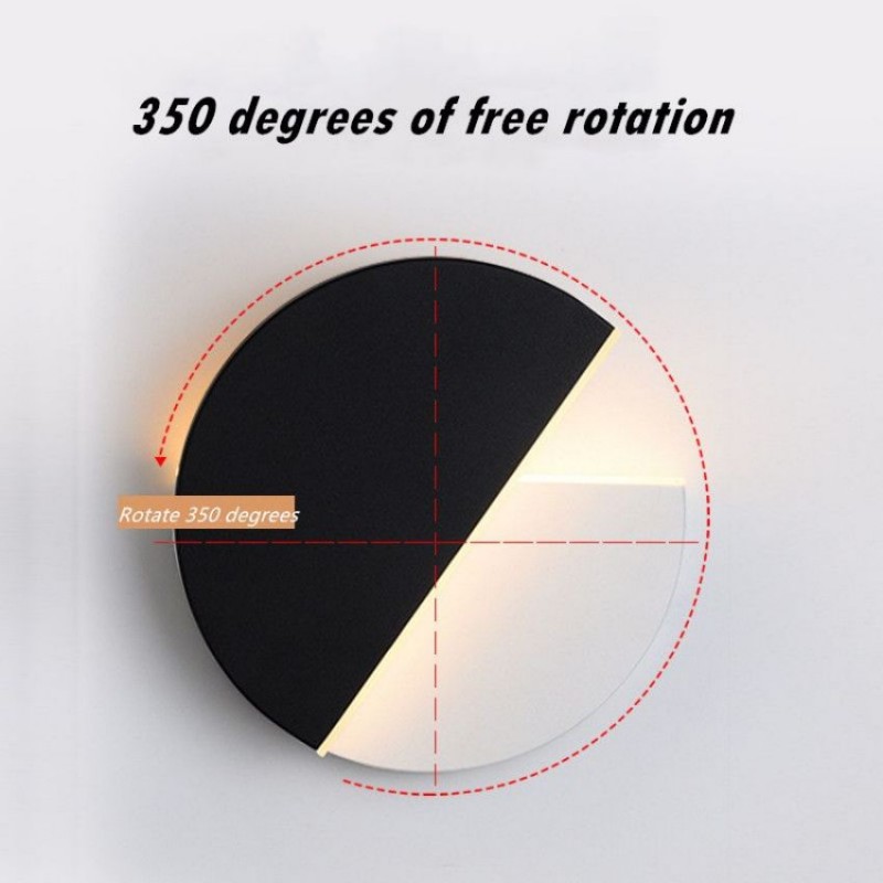Lámpara de pared giratoria Creative Eclipse