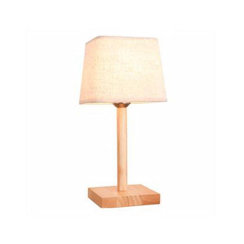 Minimalistisk bordlampe i træ