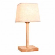 Minimalistisk bordlampe i træ