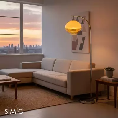 Bauhaus Acryl- und Glas-Stehlampe Sunset für das Wohnzimmer G77