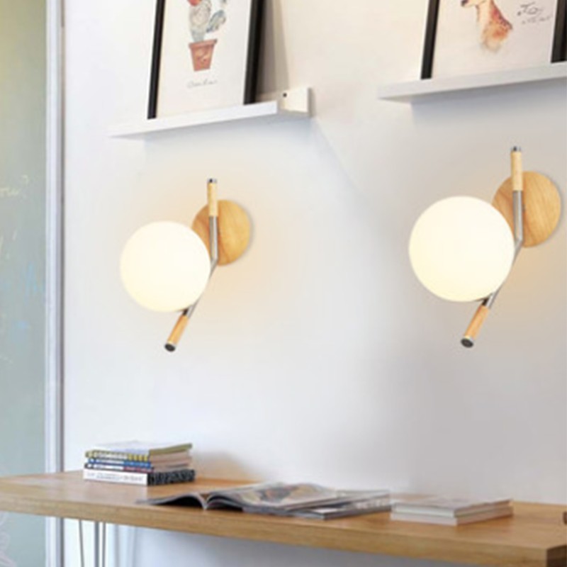 AQUEENA Globe vägglampa