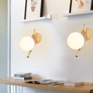 AQUEENA Globe vägglampa