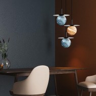 Planet hänge lampa