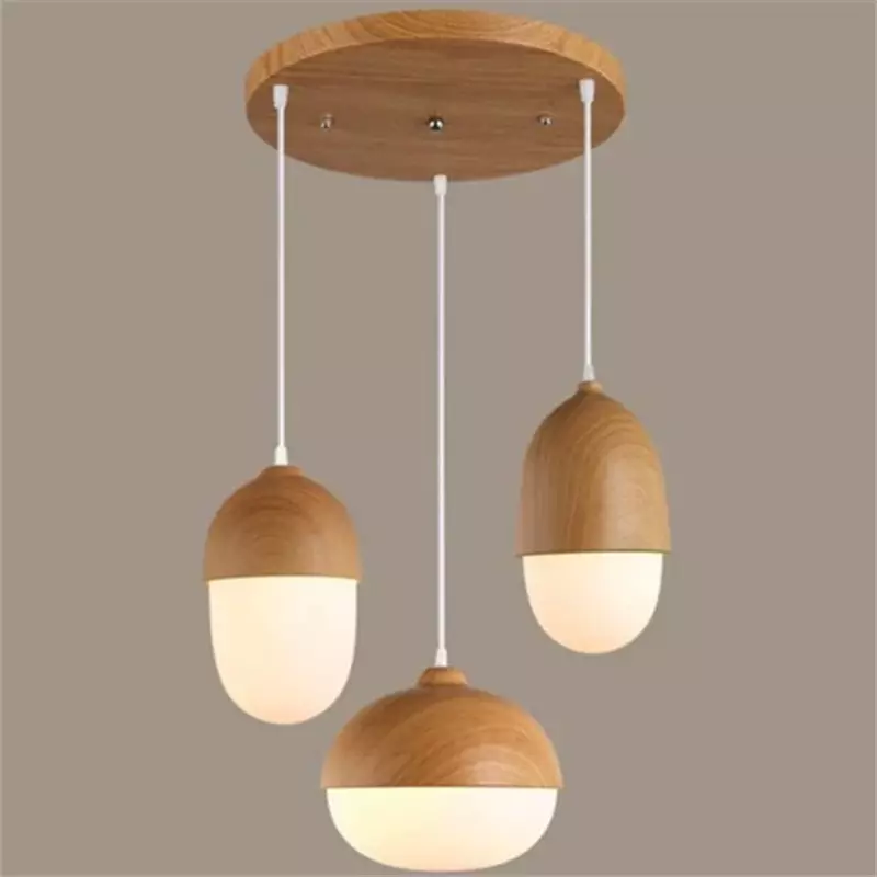 Lampada a sospensione in legno NUT