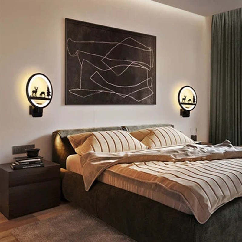 Artistisk målning LED -vägglampa