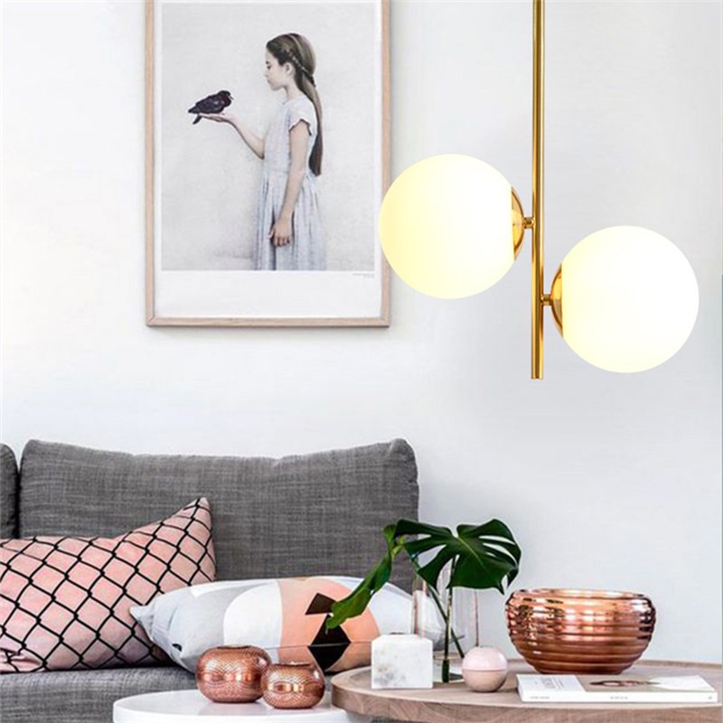 Pendellampe i opal glass