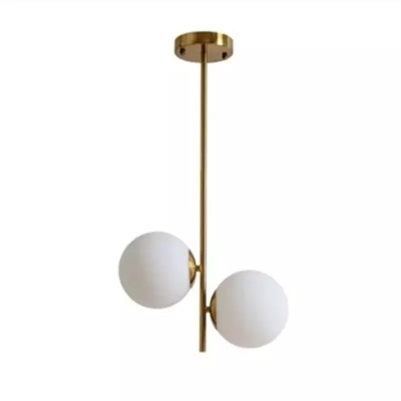 Suspension boule en verre opale