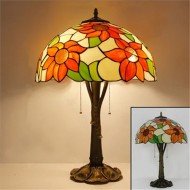 Lampada da tavolo in vetro dipinto