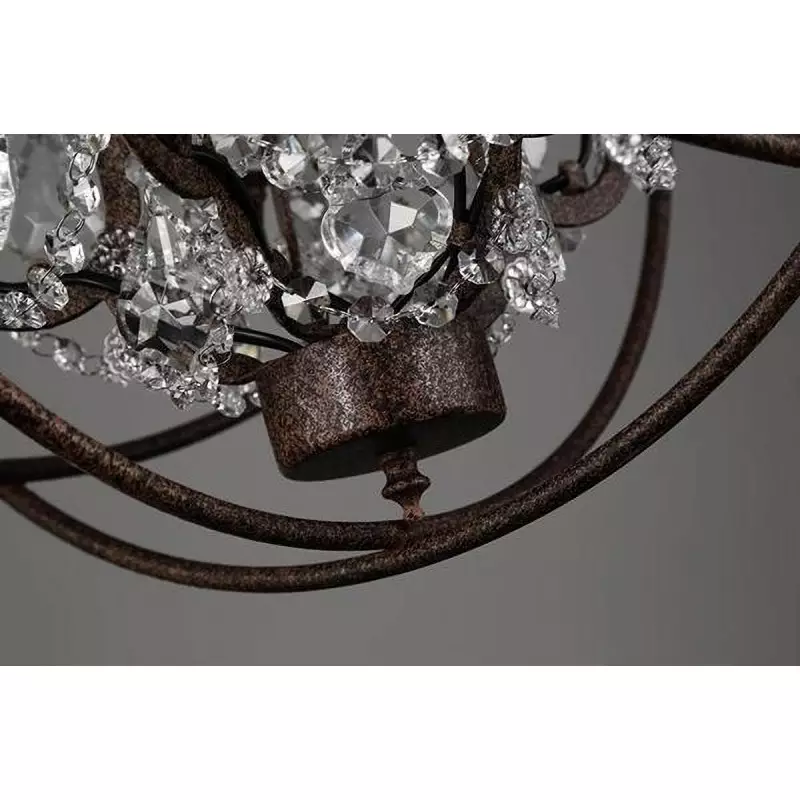 Retro Rust Iron Cage lysekrone