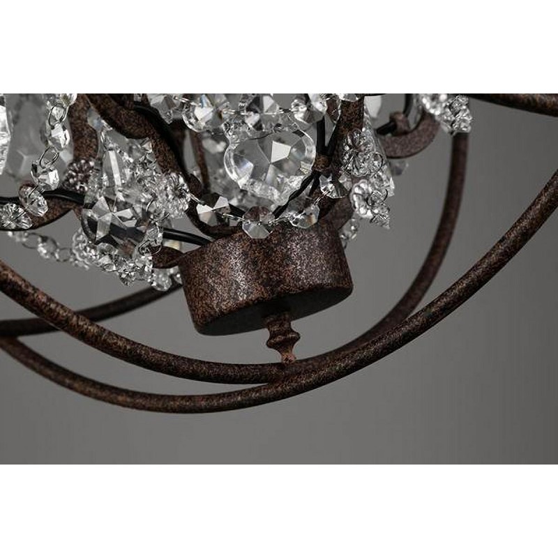 Retro Rust Iron Cage chandelier