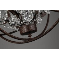 Retro Rust Iron Cage chandelier