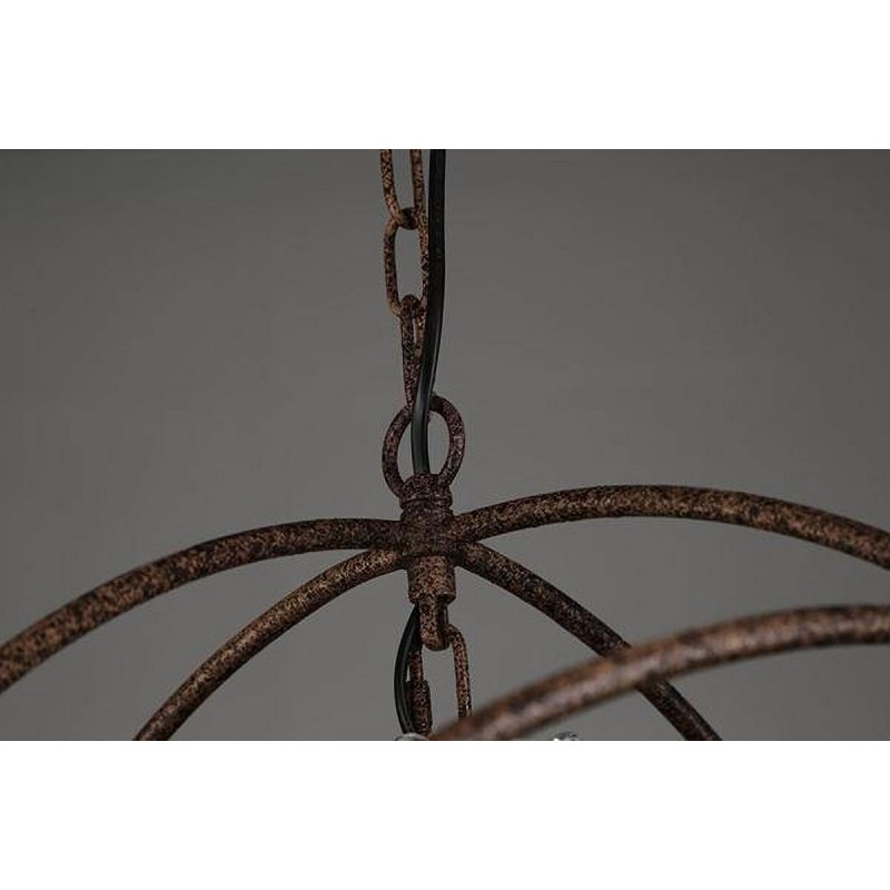 Retro Rust Iron Cage chandelier