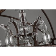 Retro Rust Iron Cage chandelier