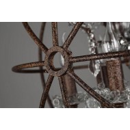 Retro Rust Iron Cage chandelier
