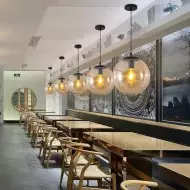 Glass Ball Pendant Light