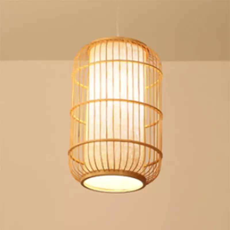 Lampada a sospensione in legno CAGE