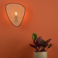 Rattanowa Lampa Ścienna Vintage Screen Cannage S07