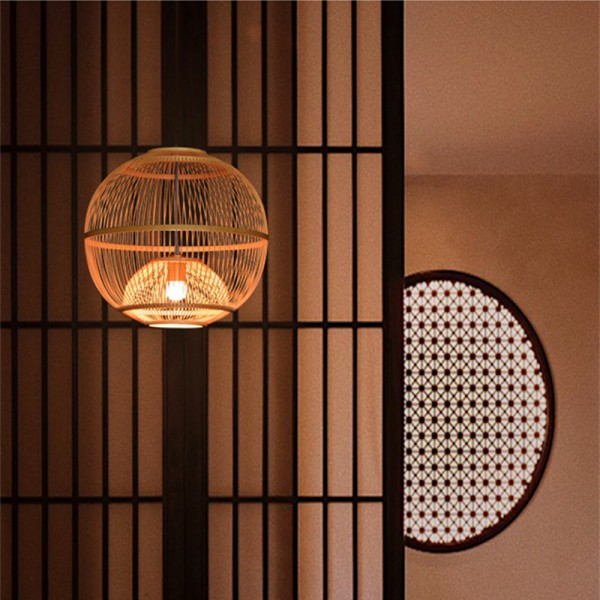 Hagearbeid Wabi-sabi retro pendellampe