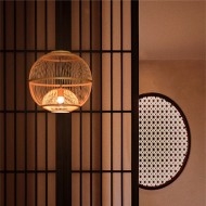 Hagearbeid Wabi-sabi retro pendellampe