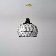 Lampe suspendue créative en rotin nordique
