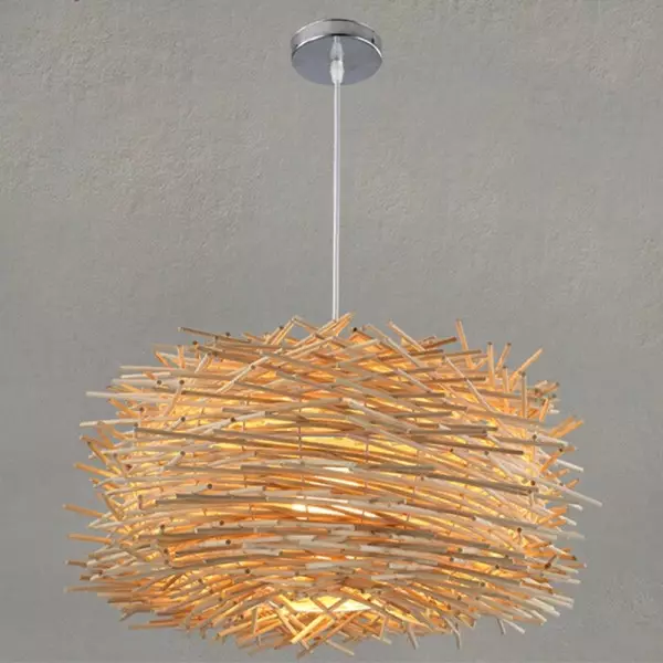 Simple Bird's Nest Creative Rattan Pendant Light