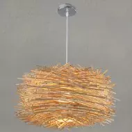 Simple Bird's Nest Creative Rattan Pendant Light