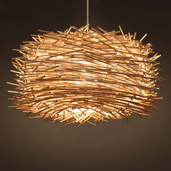 Simple Bird's Nest Creative Rattan Pendel Light