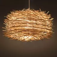 Simple Bird's Nest Creative Rattan Pendant Light
