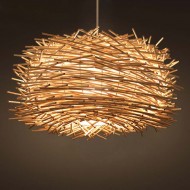 Simple Bird's Nest Creative Rattan Pendel Light
