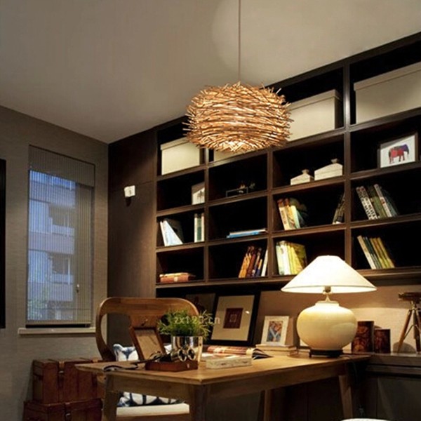 Simple Bird's Nest Creative Rattan Pendel Light