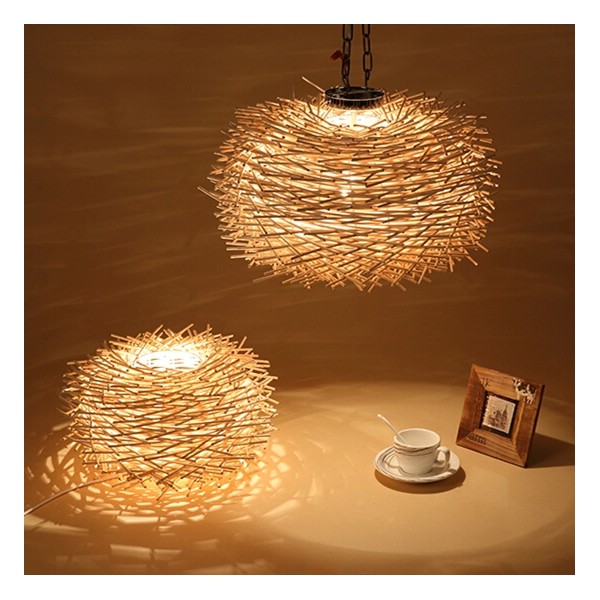 Simple Bird's Nest Creative Rattan Pendel Light