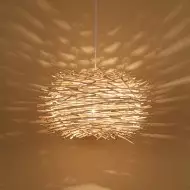Simple Bird's Nest Creative Rattan Pendant Light