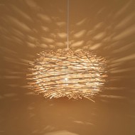 Simple Bird's Nest Creative Rattan Pendel Light